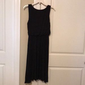 Black Cotton Midi Dress